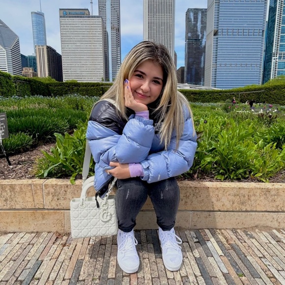 The North Face Women's Black and Lavender Puffer Jacket - Picture 7 of 12